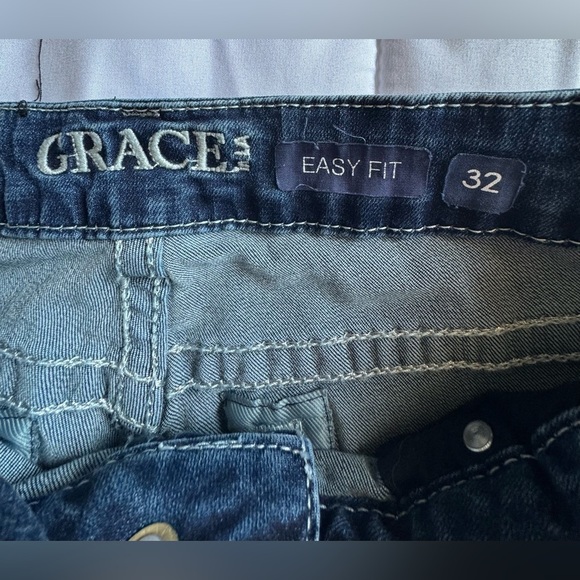 GRACE IN LA WOMEN'S
JEANS - AZTEC Grace Medium Blue Flare Jeans - Picture 8 of 16